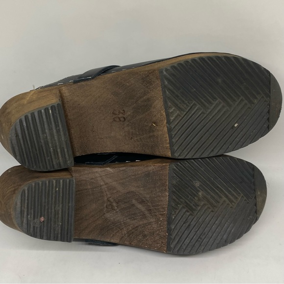 Lotta Stockholm High Heel Classic Clog in Black Brown Base with Strap Size 38 - Picture 13 of 16